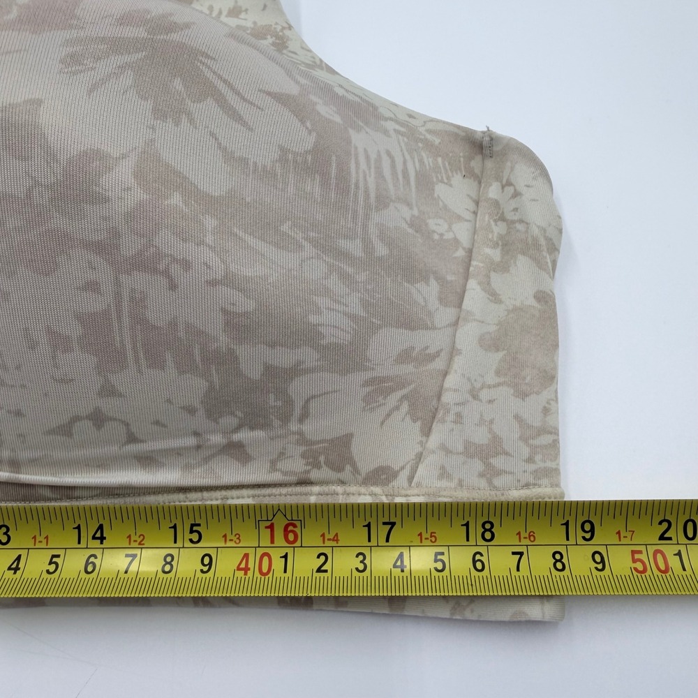 Cacique Lightly Lined No-Wire‎ Wireless Bra Beige Floral 48B 1118837